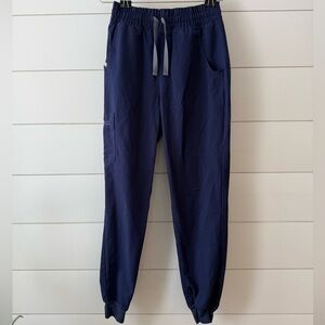 FIGS Zamora Jogger Scrub Pants Navy Blue Medical Uniform Joggers XS